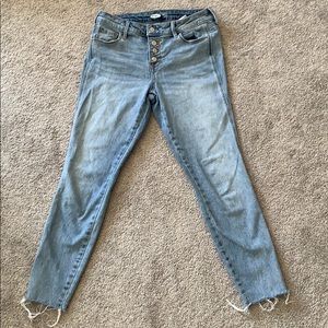 Button-fly skinny jeans